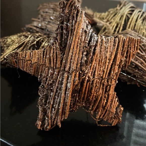 Christmas Holiday Rustic Frosted Twisted Twig Star Ornaments Set - Picture 10 of 12